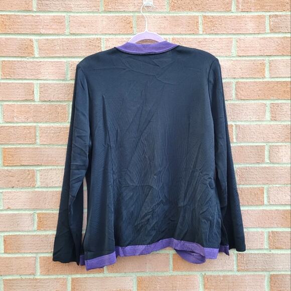 Misook Knit Open Front Jacket Cardigan - Picture 2 of 5